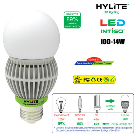 Hylite LED Omni Repl Lamp for 100W HID, 20W, 2920 Lumens, 3000K, E26 HL-IOD-20W-E26-30K